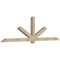 Ekena Millwork Kennewick Rough Sawn Timber Gable Bracket, Douglas Fir, 108"W x 31 1/2"H x 4"D x 4"F, 7/12 Pitch GBW108X31X0404KEN00RDF - alternate 2